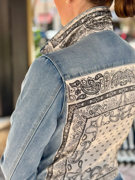 The Light Denim Jacket / Western White