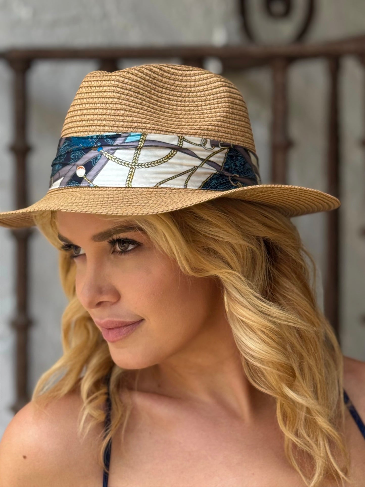 Hat / Navy Teal Tassel - Stacy Bradley Design