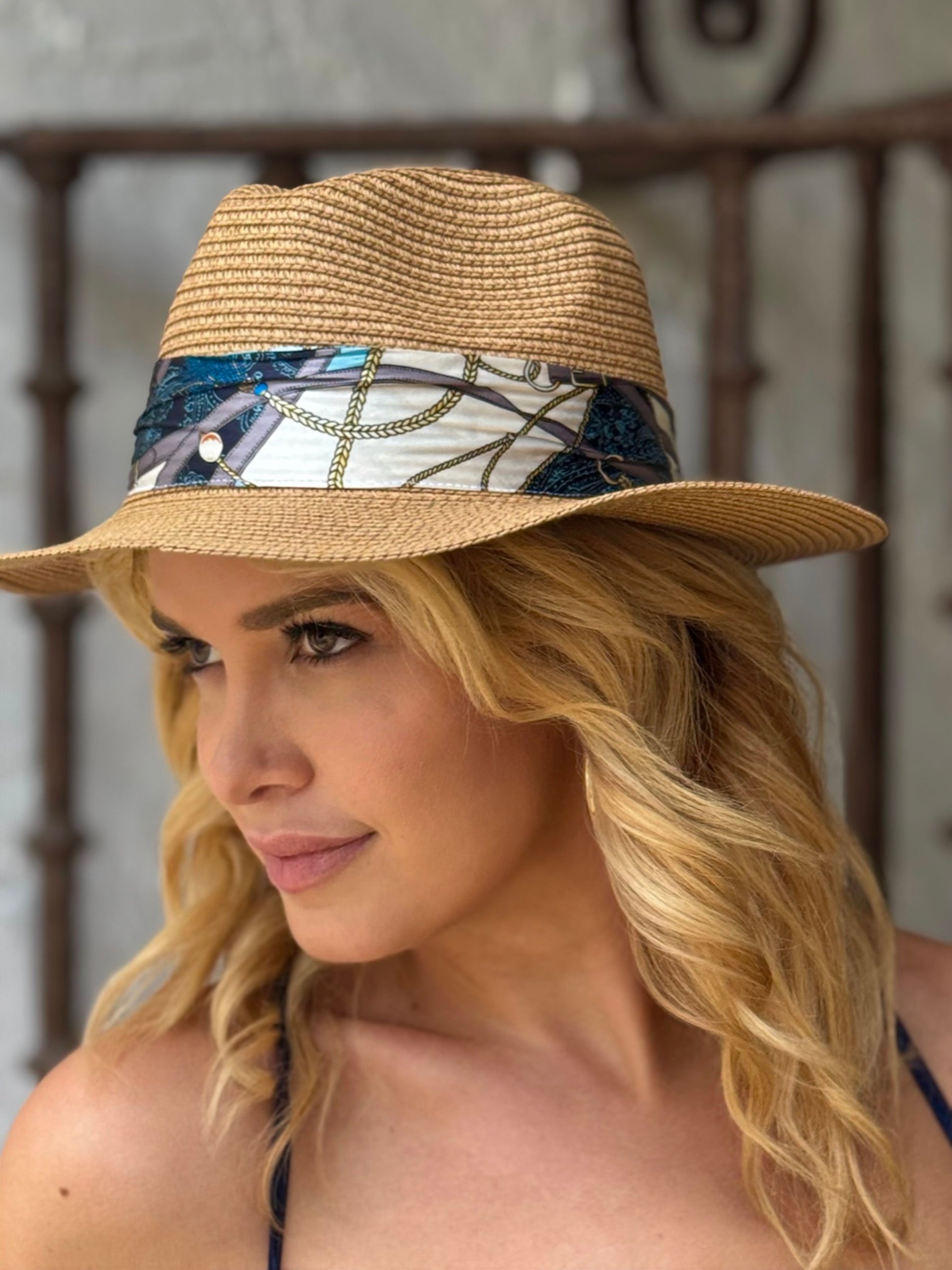 Hat / Navy Teal Tassel - Stacy Bradley Design