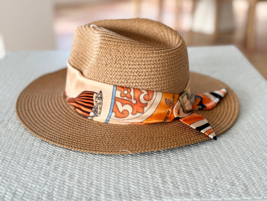 Hat / Light Blue Orange Horse - Stacy Bradley Design