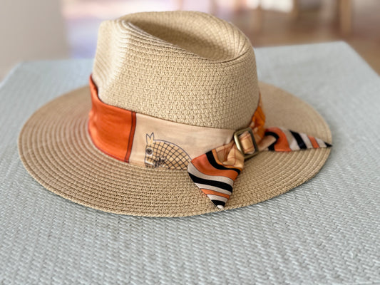 Hat / Light Blue Orange Horse - Stacy Bradley Design