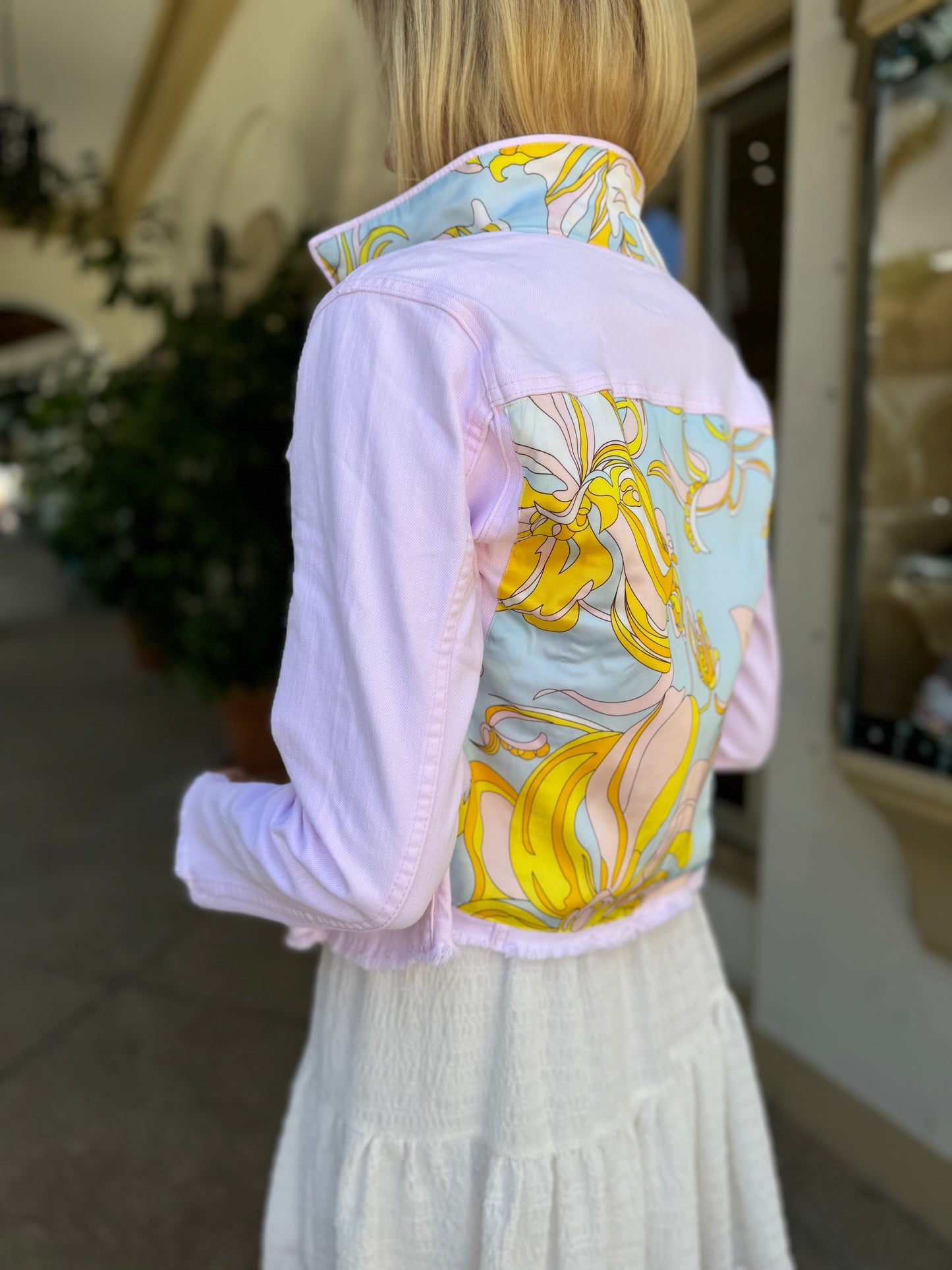 The Pink Denim Jacket / Pastel Pucci / Wholesale - Stacy Bradley Design