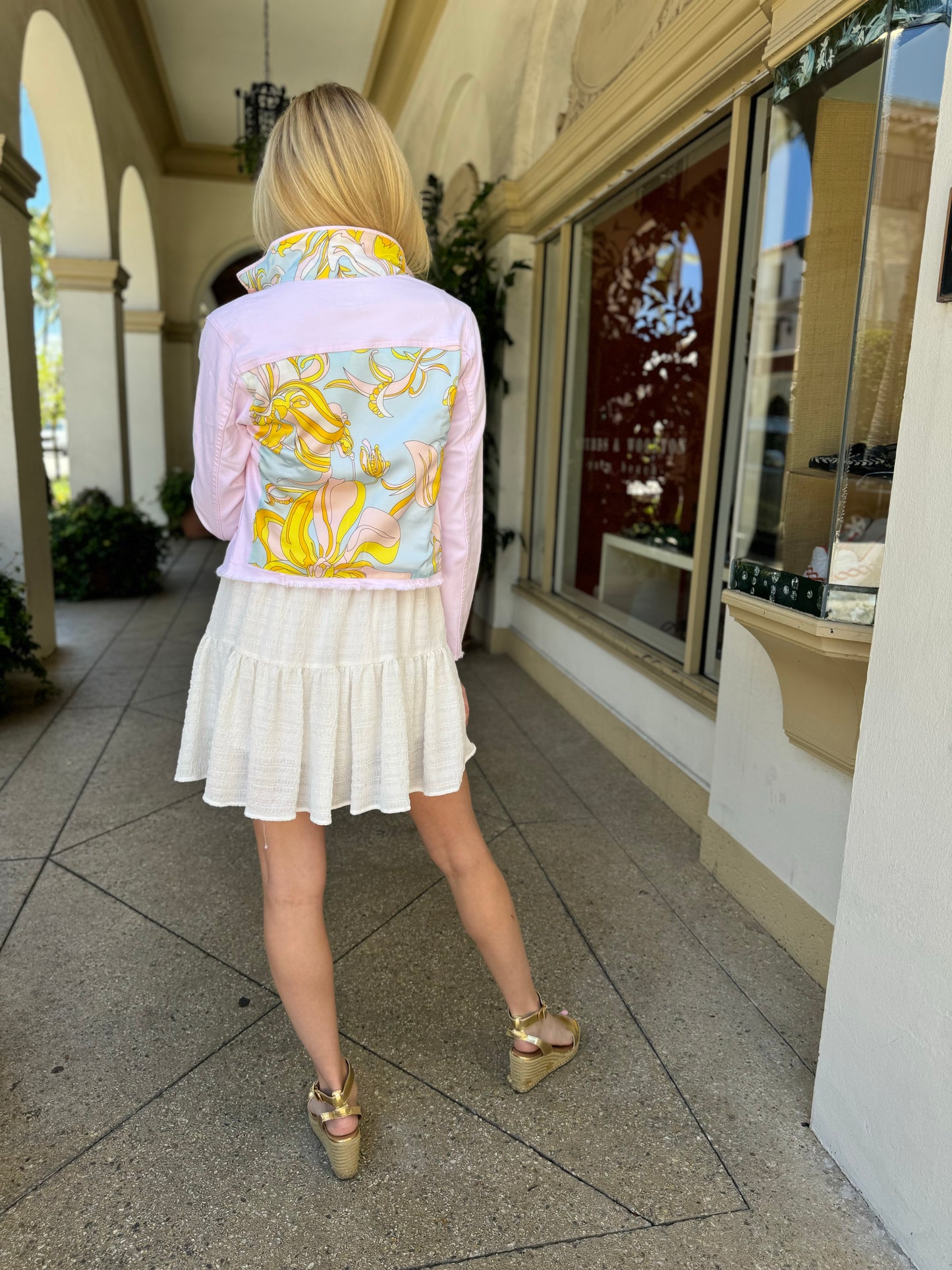 The Pink Denim Jacket / Pastel Pucci / Wholesale - Stacy Bradley Design