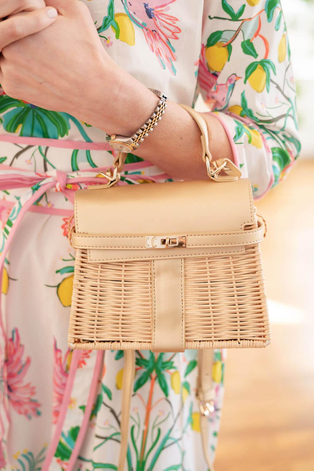 Celine Wicker Handbag