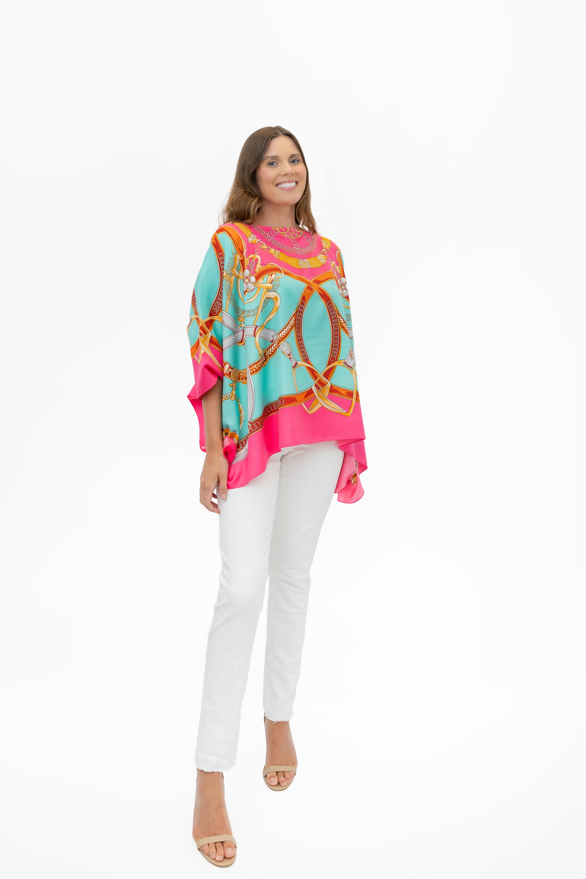 Tunic Pink/Turquoise Stirrup - Stacy Bradley Design