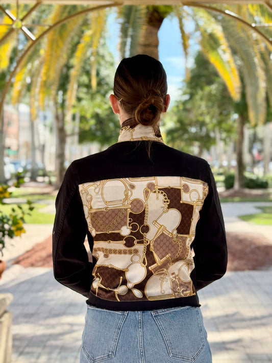 The Black Denim Jacket / Snaffle & Chains