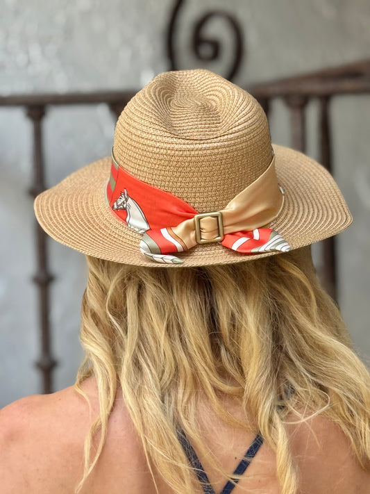 Hat / Sage and Coral Horse