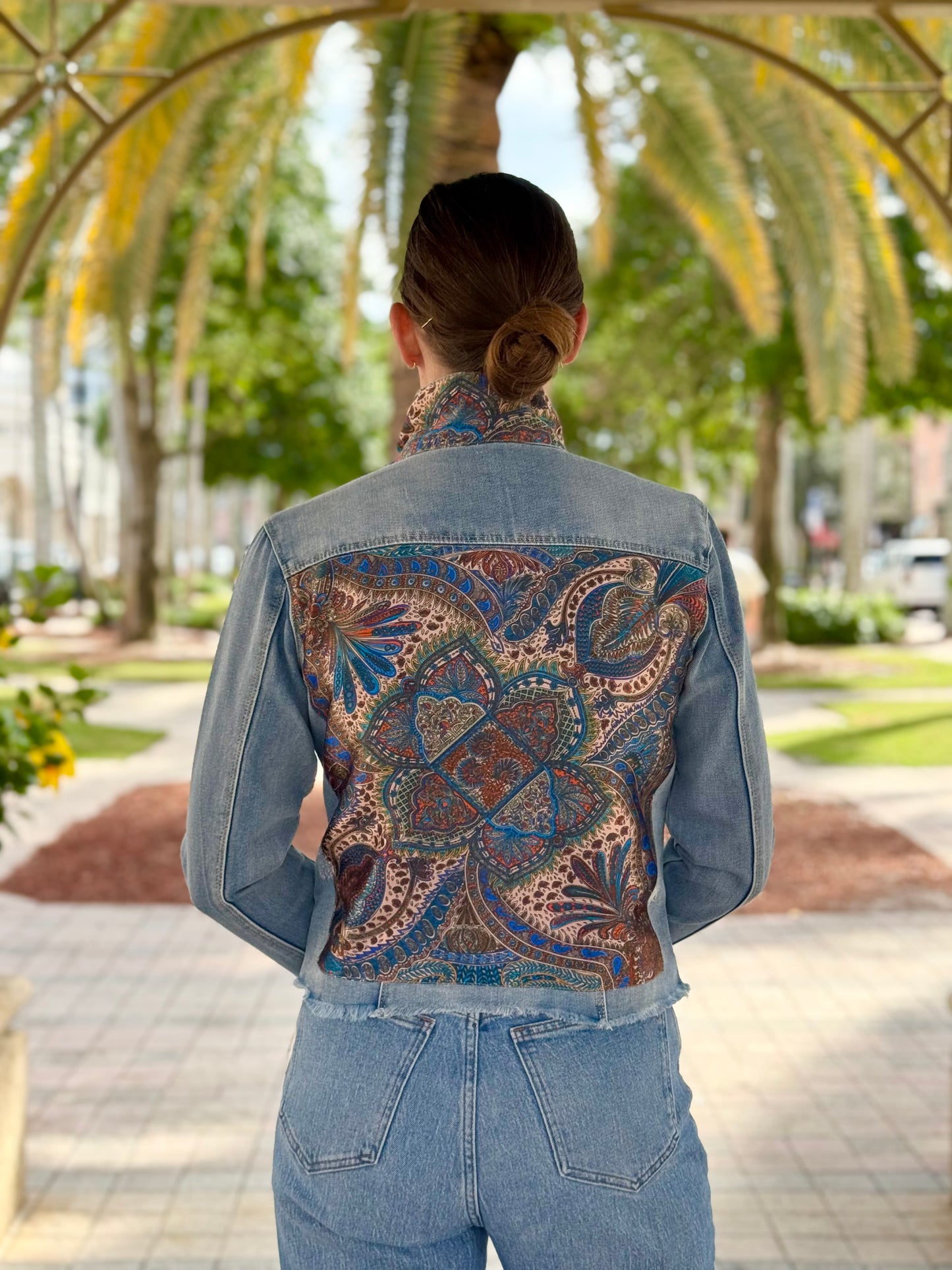 The Light Denim Jacket / Bohemian Paisley