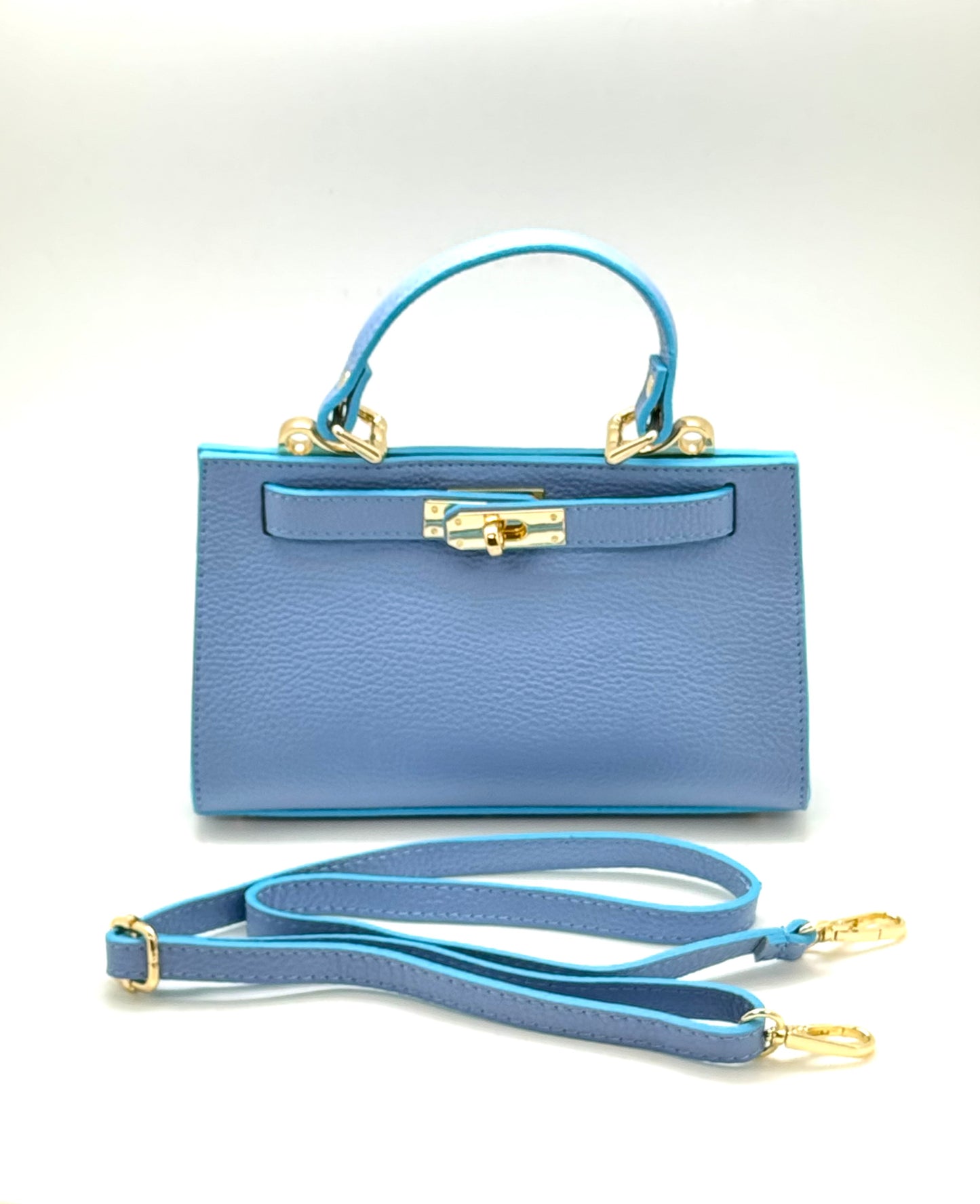 Purse / Capri Italian Leather / Light Blue