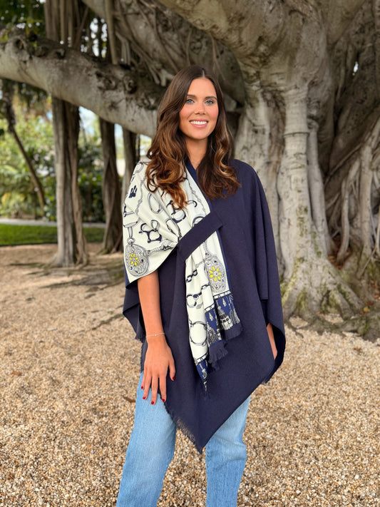 Pull Through Wrap / Navy / Blue Bit