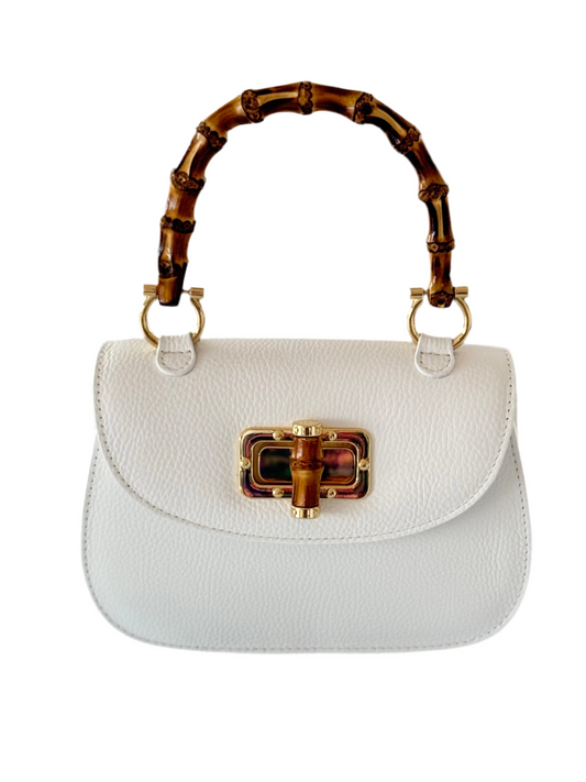 Purse / Como Crossbody Italian Leather / white