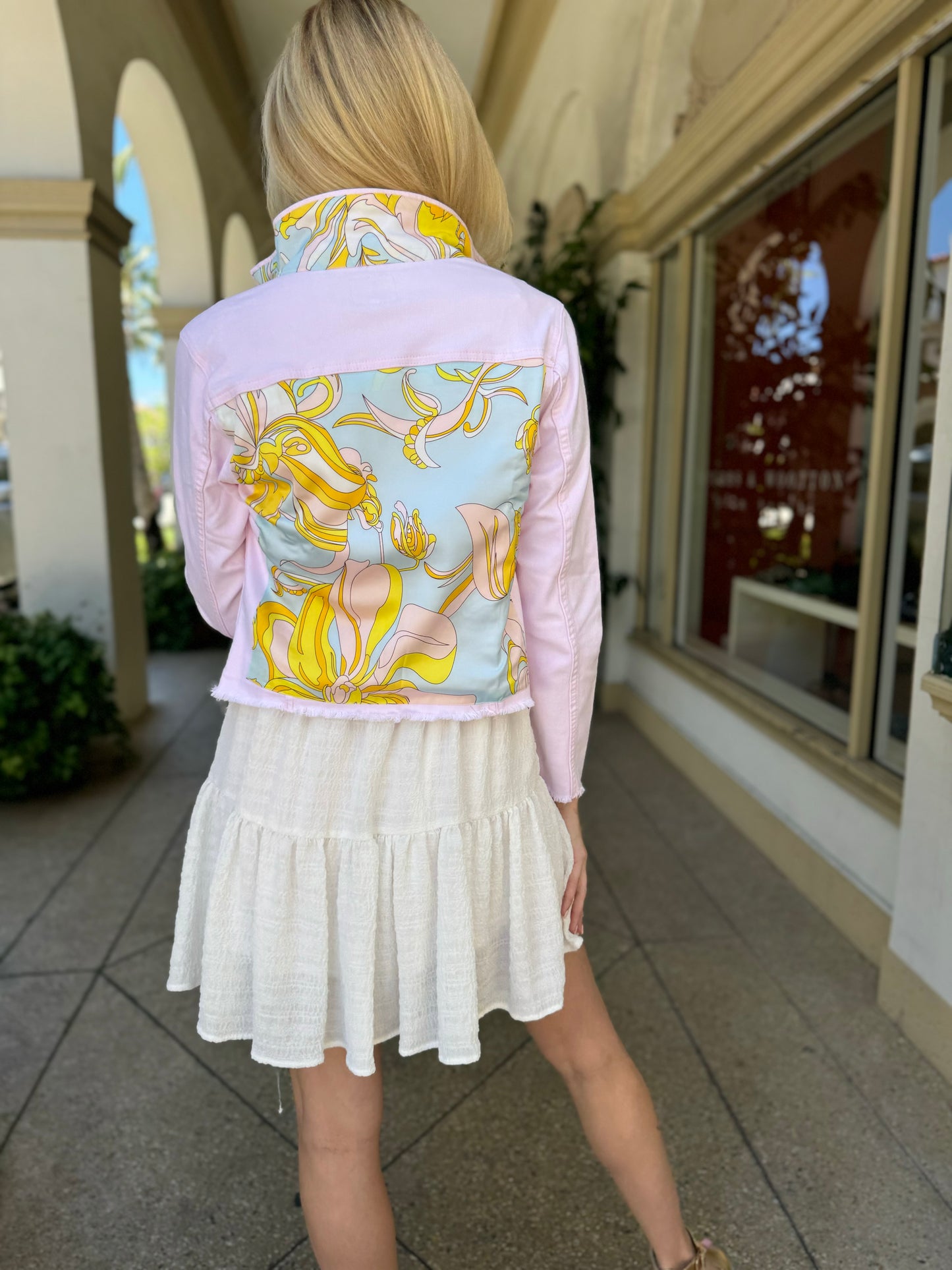 The Pink Denim Jacket / Pastel Pucci / Wholesale - Stacy Bradley Design