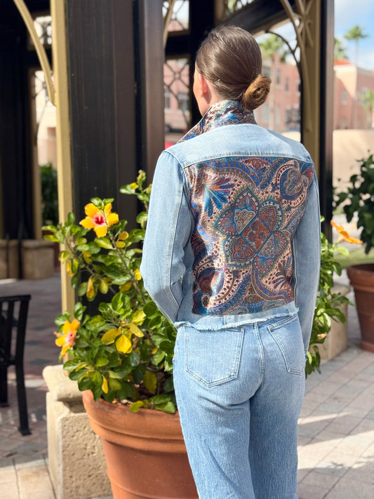 The Light Denim Jacket / Bohemian Paisley