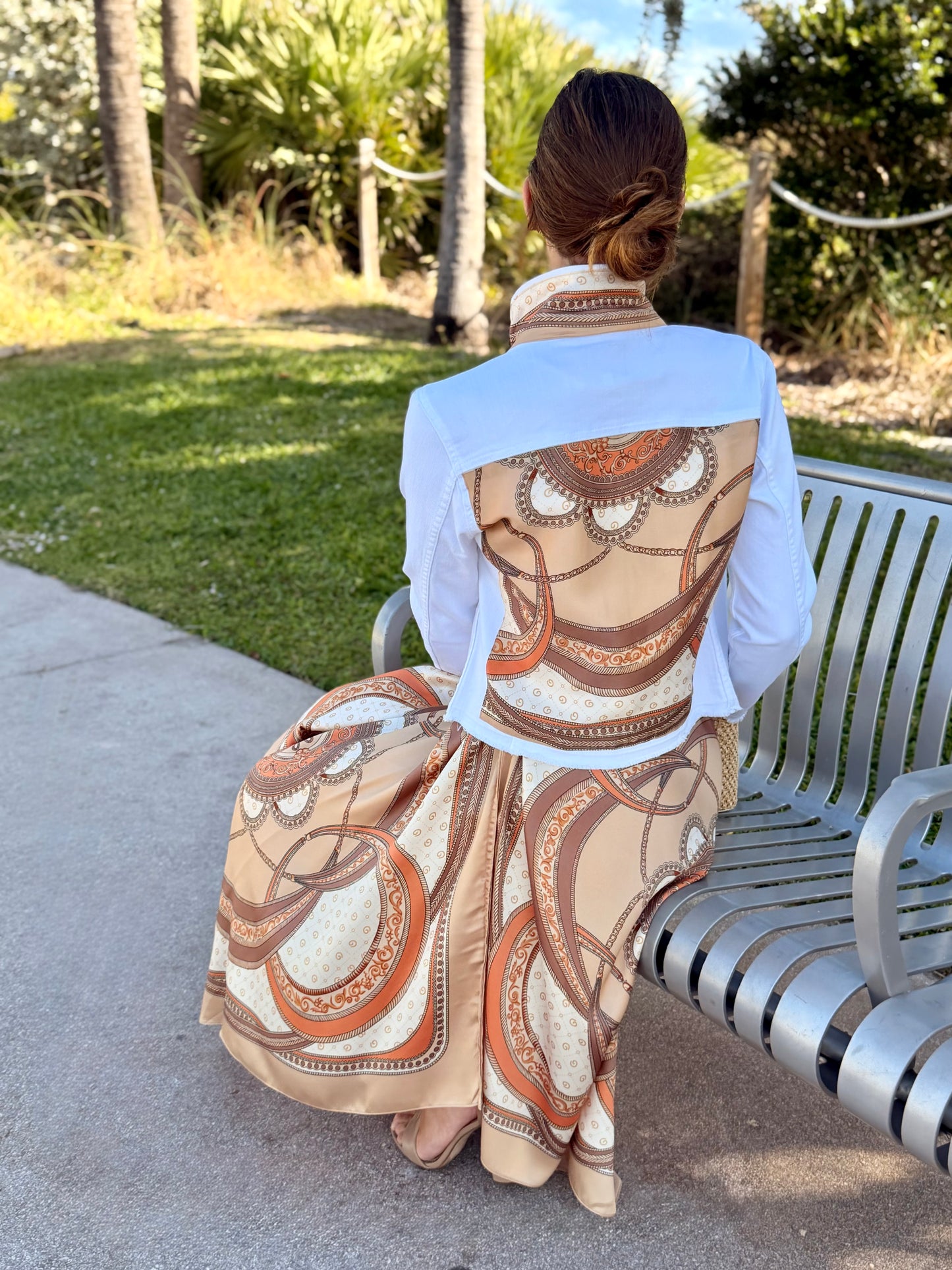 Silk Dress / Beige Elegance