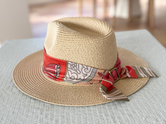 Hat / Sage and Coral Horse - Stacy Bradley Design