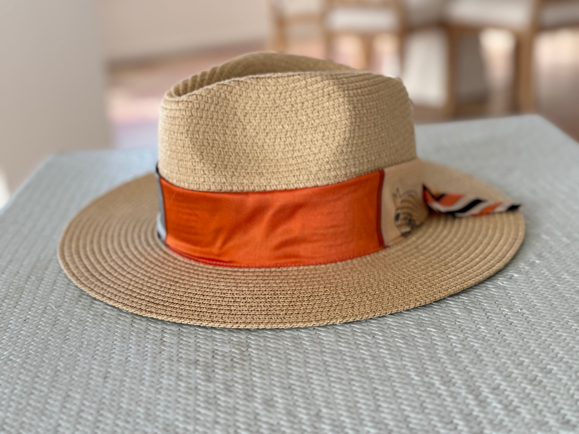 Hat / Light Blue Orange Horse - Stacy Bradley Design