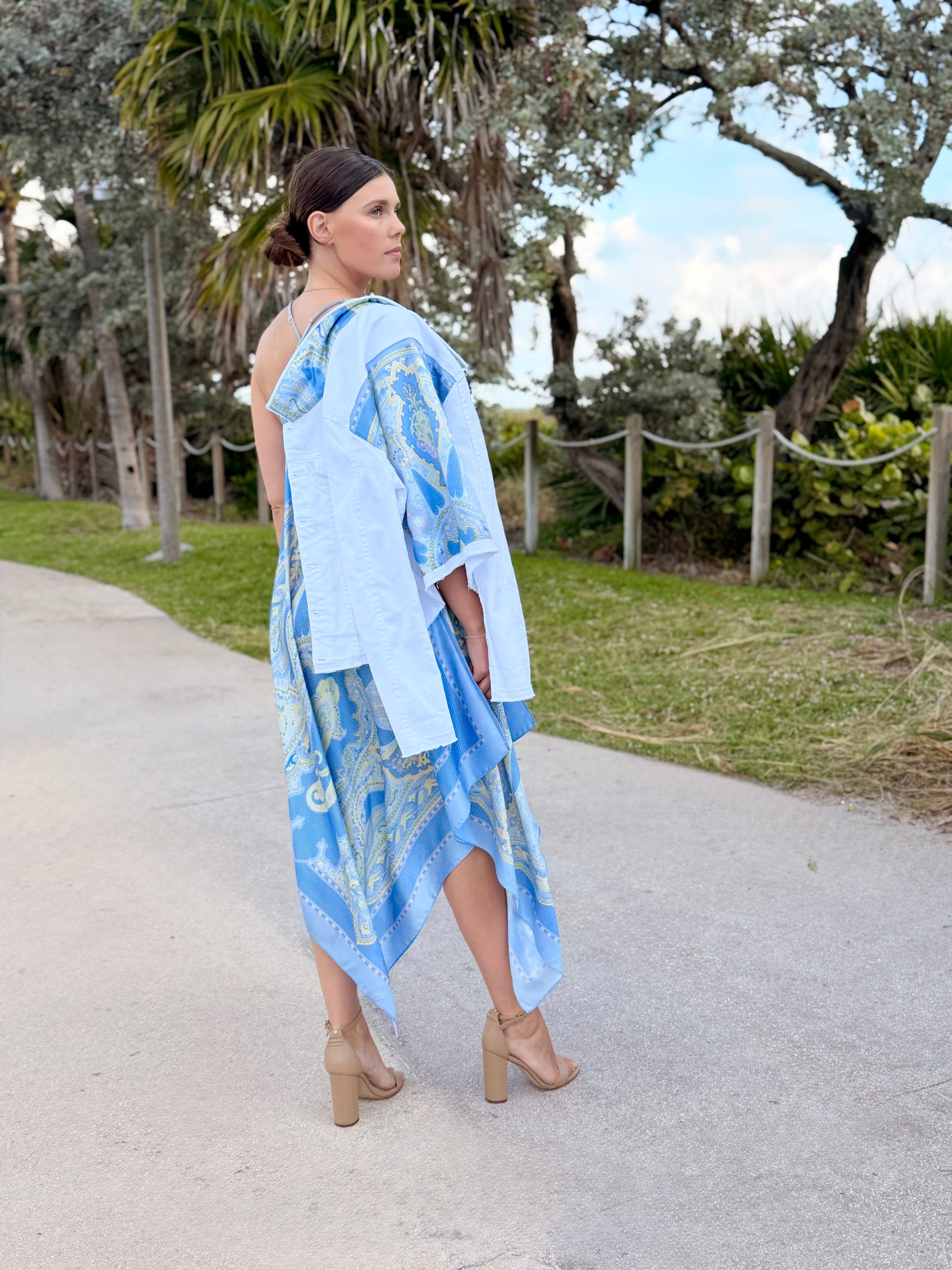 silk spring dress Chelsea Dress | Multi-Tiered Floral Dress