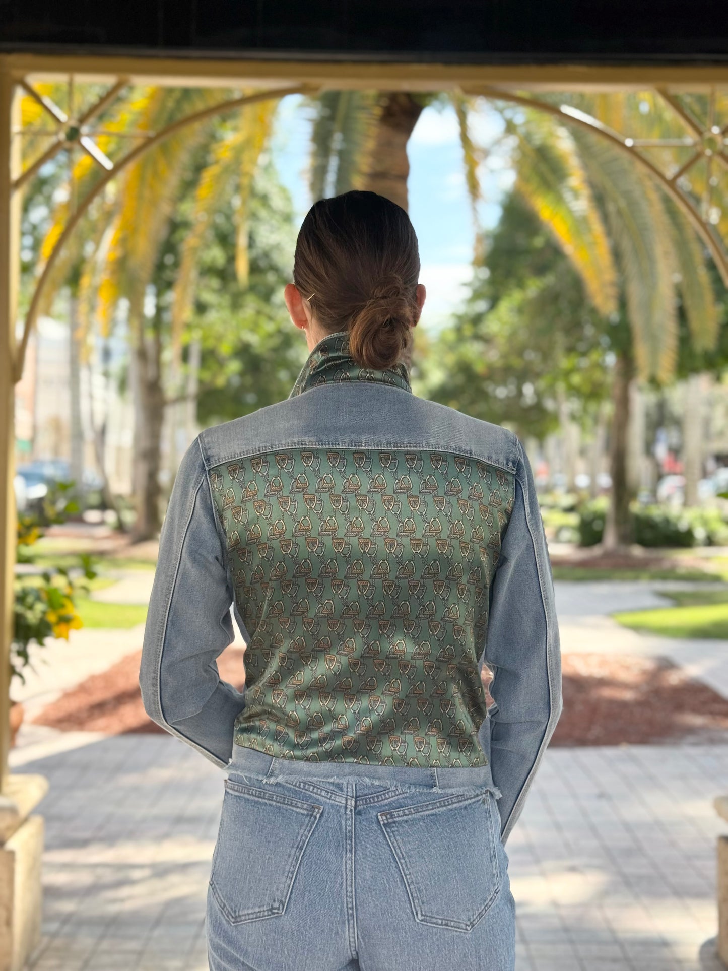 The Light Denim Jacket / Lot’s of Stirrups / Green