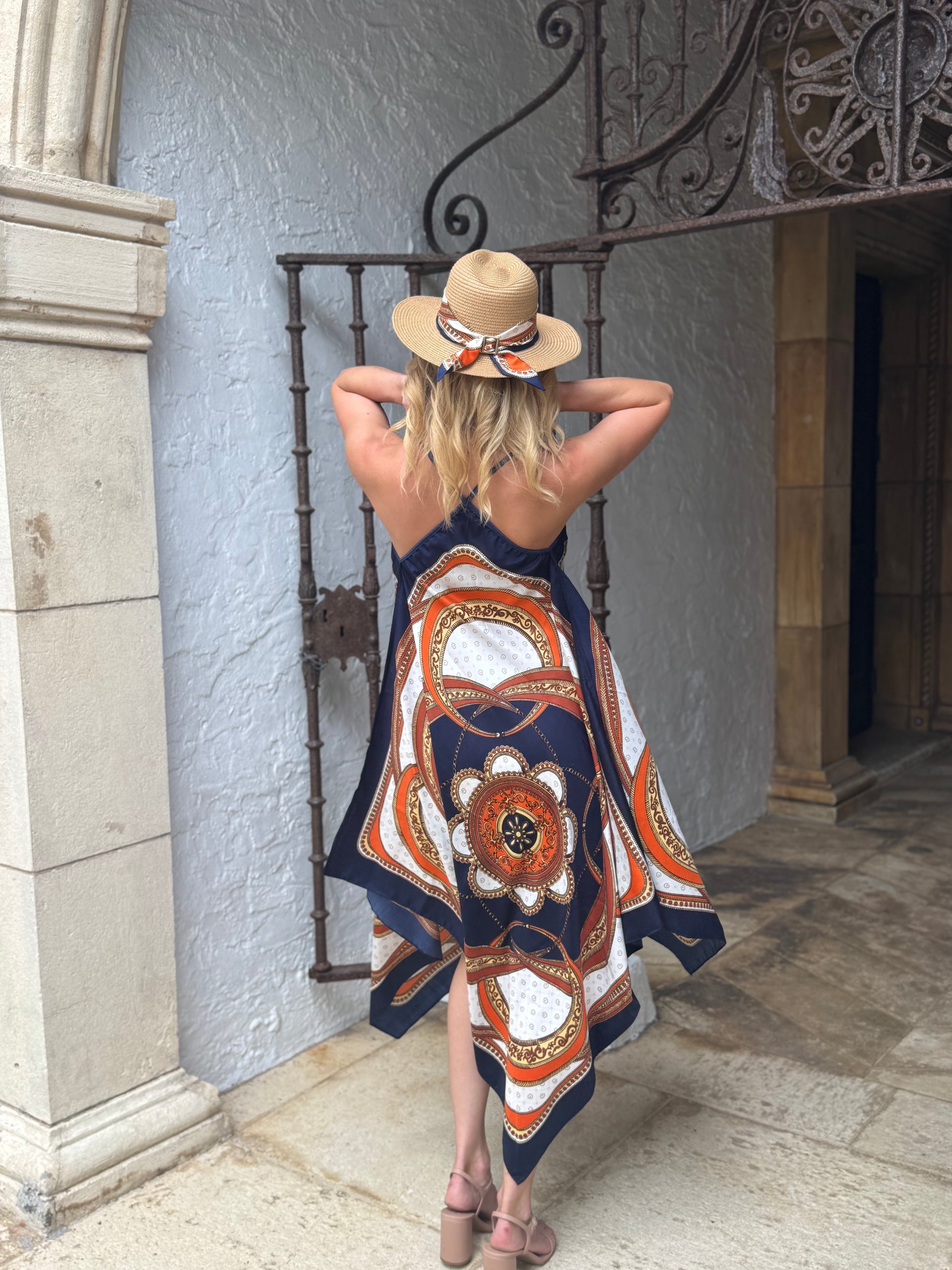 Silk Dress / Navy Elegance - Stacy Bradley Design