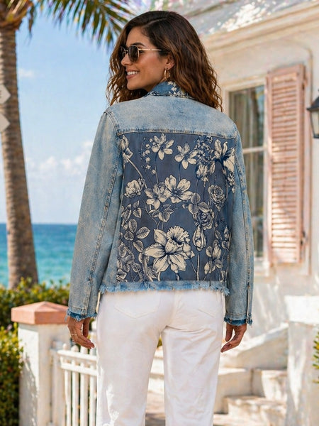 The Light Denim Jacket / Chambray Floral