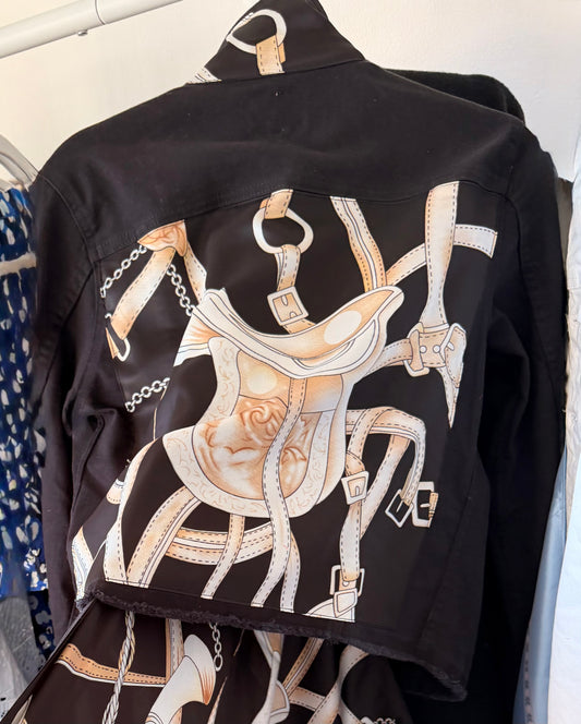 The Black Denim Jacket / Black Equestrian