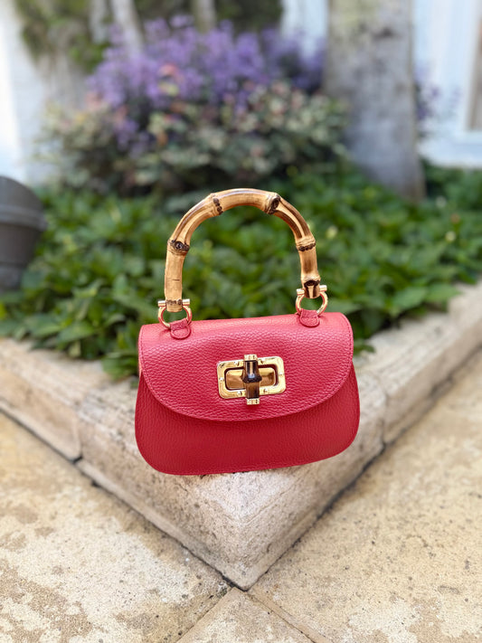 Purse / Como Crossbody Italian Leather / Red