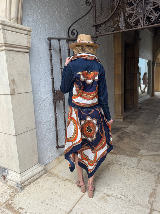 Silk Dress / Navy Elegance - Stacy Bradley Design