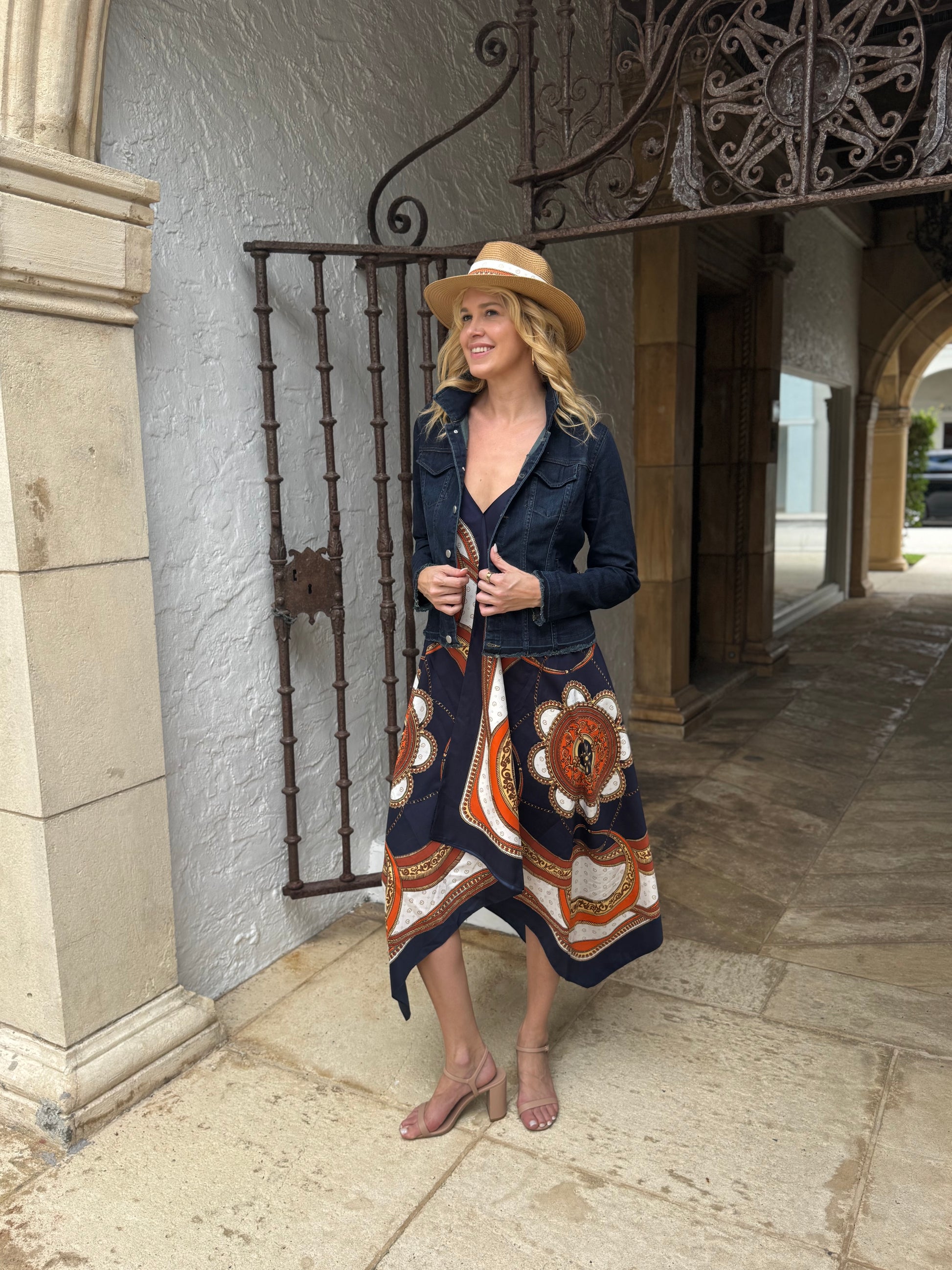 Silk Dress / Navy Elegance - Stacy Bradley Design