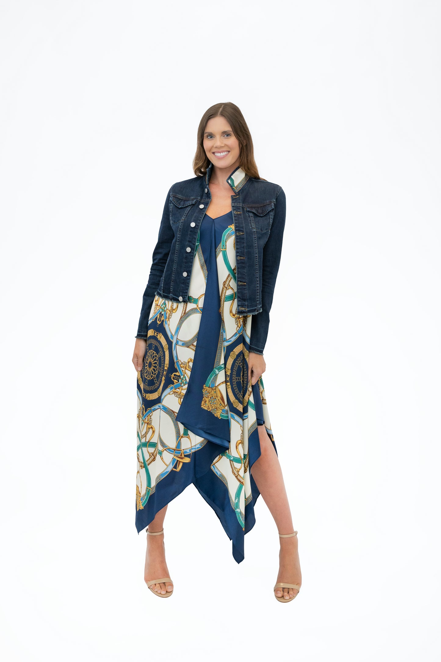 Silk Dress / Blue Stirrup