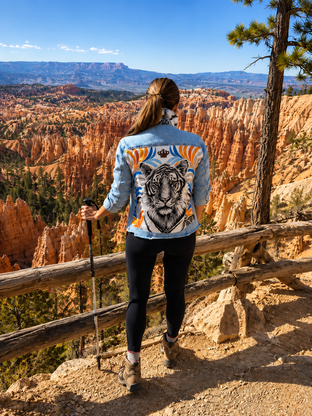 The Light  Denim Jacket /  White Tiger