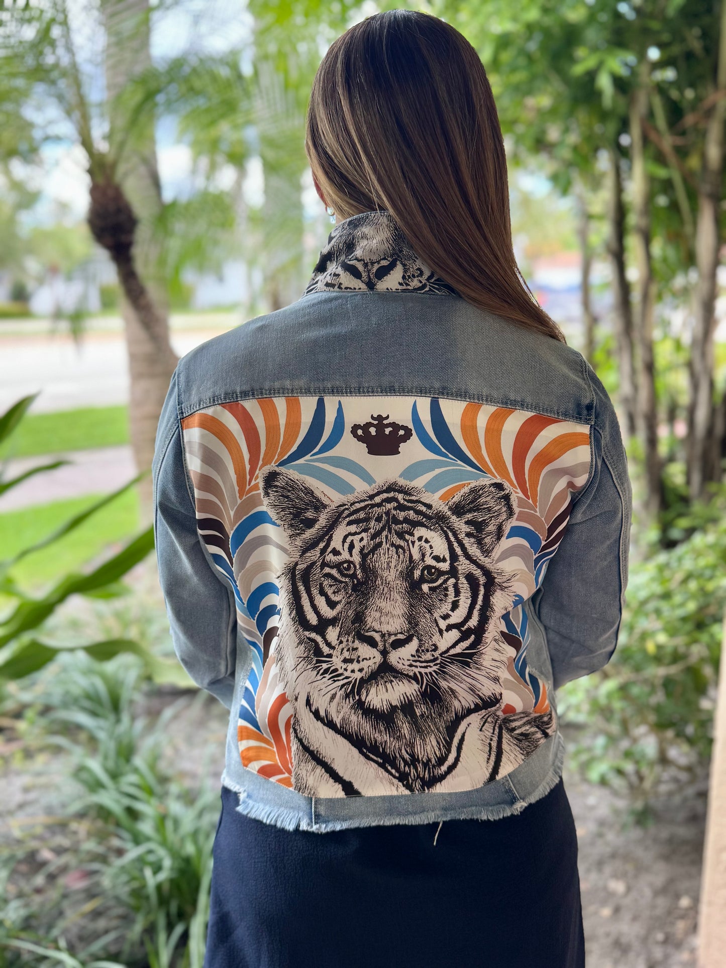 The Light  Denim Jacket /  White Tiger