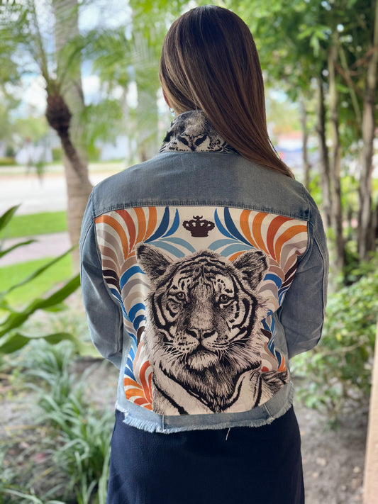 The Light  Denim Jacket /  White Tiger