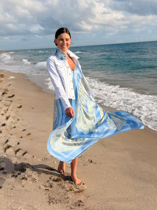 Silk Dress / Serenity Garden