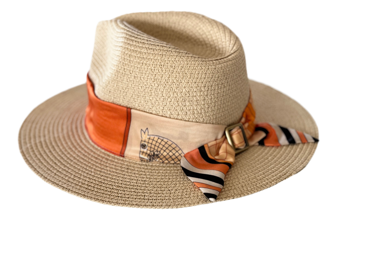 Hat / Light Blue Orange Horse - Stacy Bradley Design