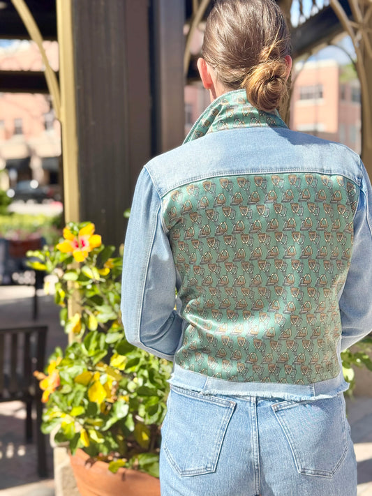 The Light Denim Jacket / Lot’s of Stirrups / Green
