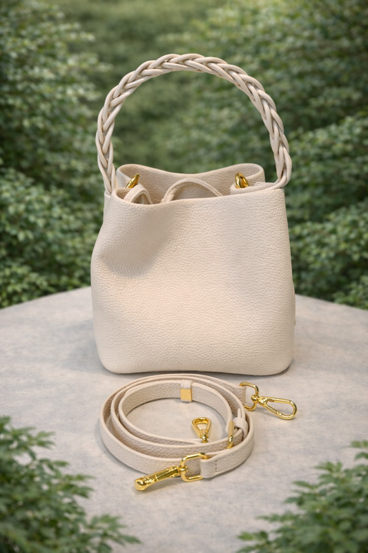 Purse / Braided Mini / Beige - Stacy Bradley Design