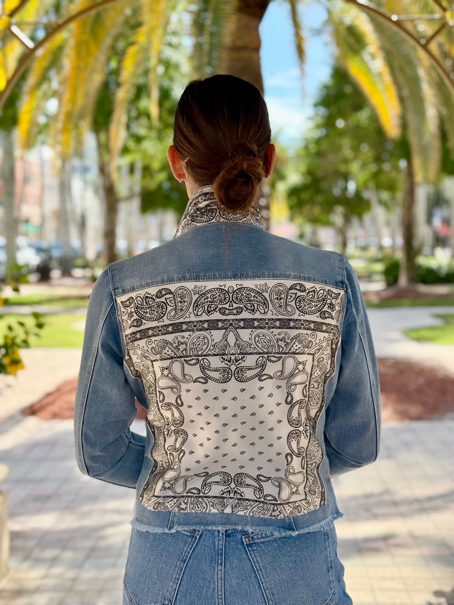 The Light Denim Jacket / Western White