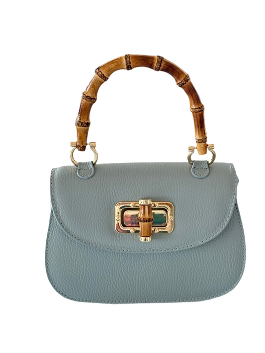 Purse / Como Crossbody Italian Leather / Light Blue
