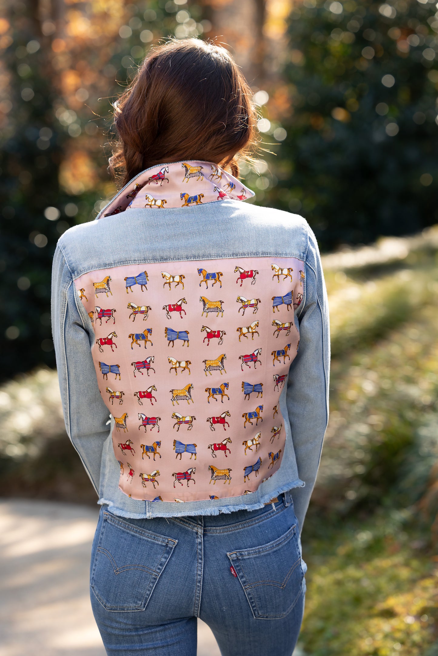 The Light Denim Jacket / Equine Elegance  / Soft Rose