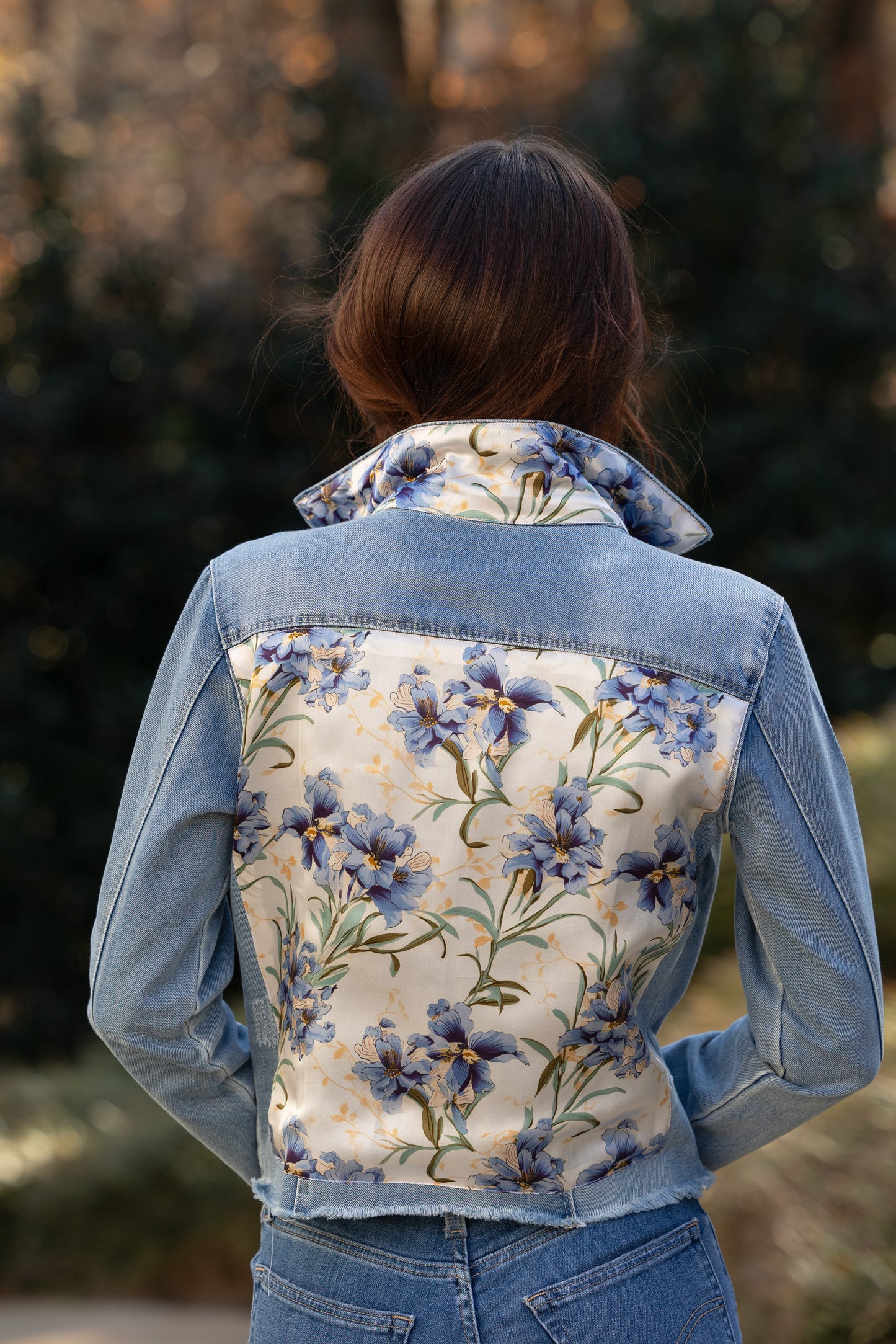 The Light Denim Jacket / Blooming Iris