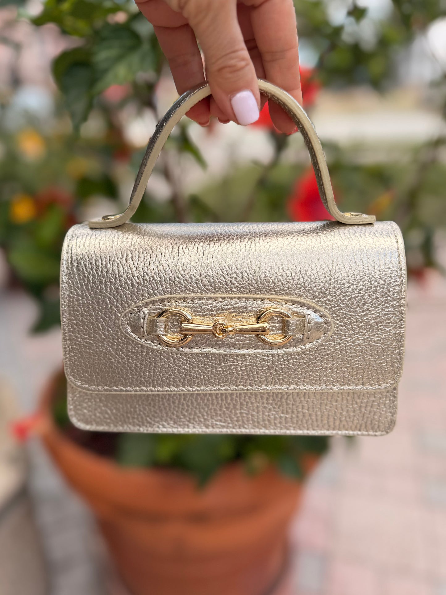 Purse / Sorrento Italian Leather / Gold - Stacy Bradley Design