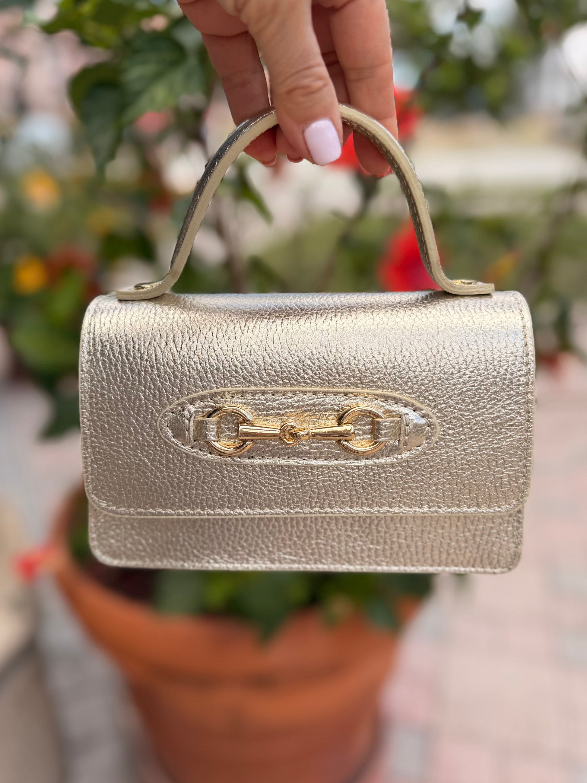 Purse / Sorrento Italian Leather / Gold - Stacy Bradley Design