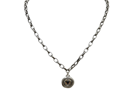 Sterling Plated 18" Chain with Swarovski Crystal Heart Pendant