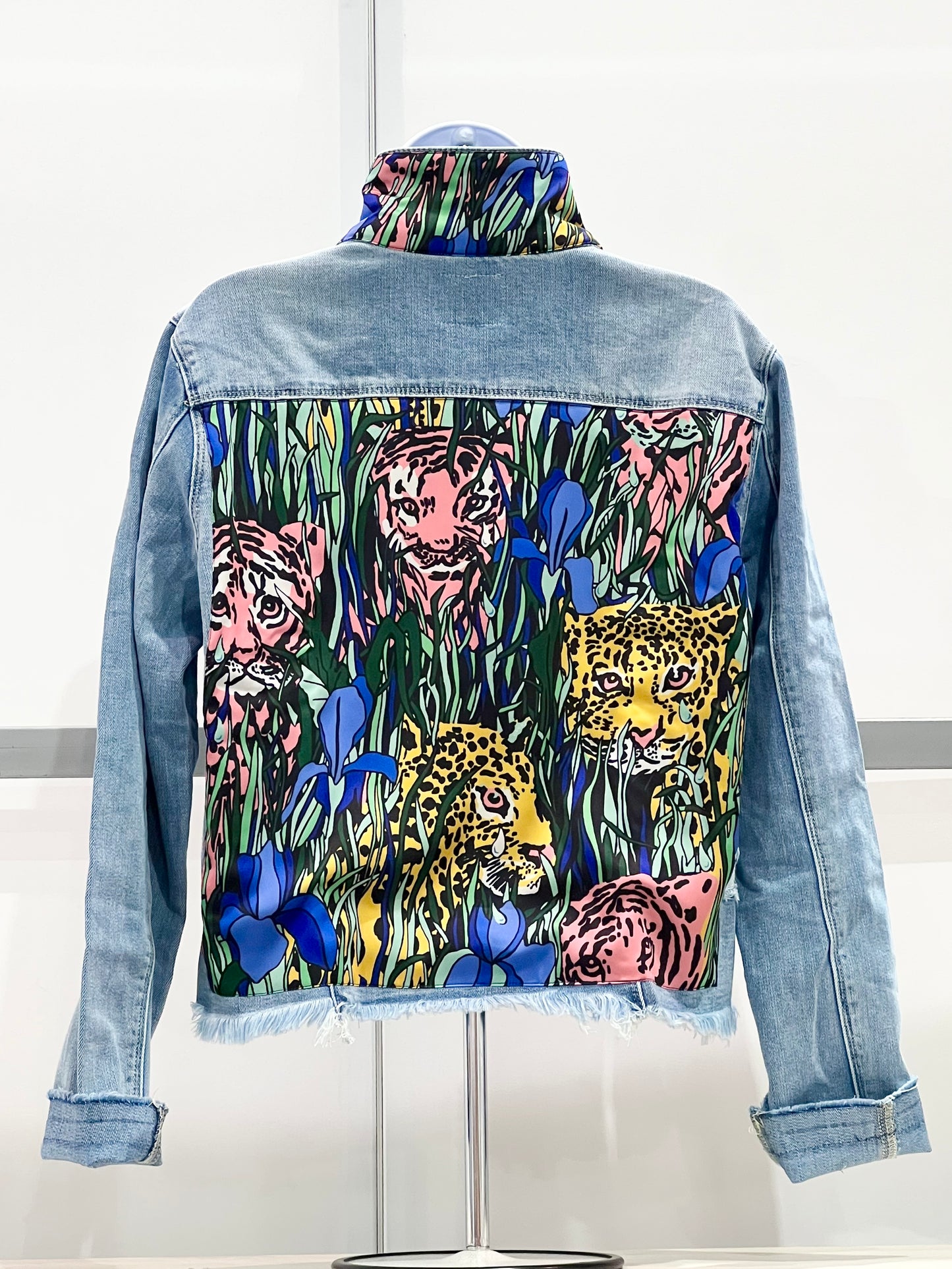 The Light  Denim Jacket /  Tiger in the Grass