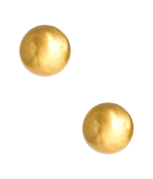 18mm Georgia Brushed Ball Studs - 18k Gold Plated - Stacy Bradley Design