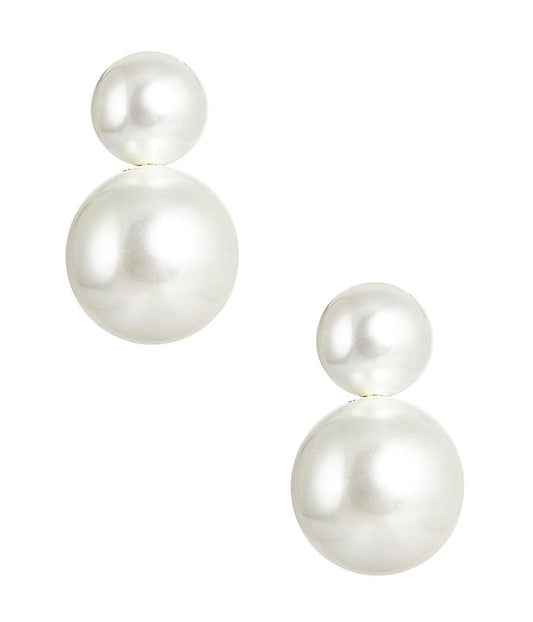 Audrey - Double Pearl earrings - Belle of  the Ball - Stacy Bradley Design