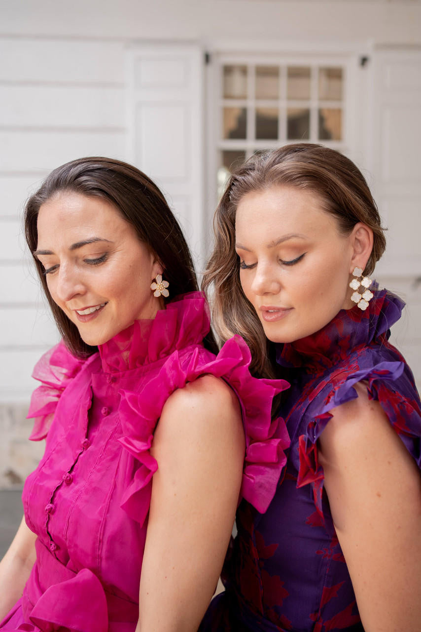 Camilla - Mother of Pearl - Statement Earring - Stacy Bradley Design