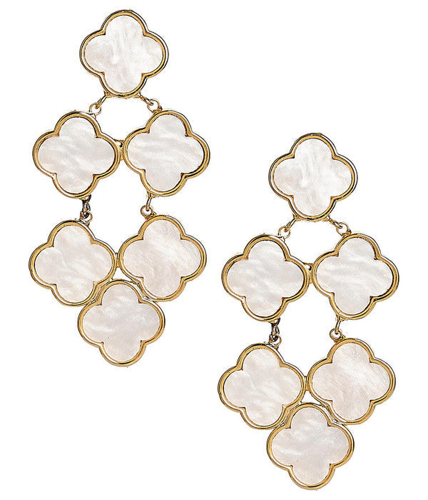 Camilla - Mother of Pearl - Statement Earring - Stacy Bradley Design