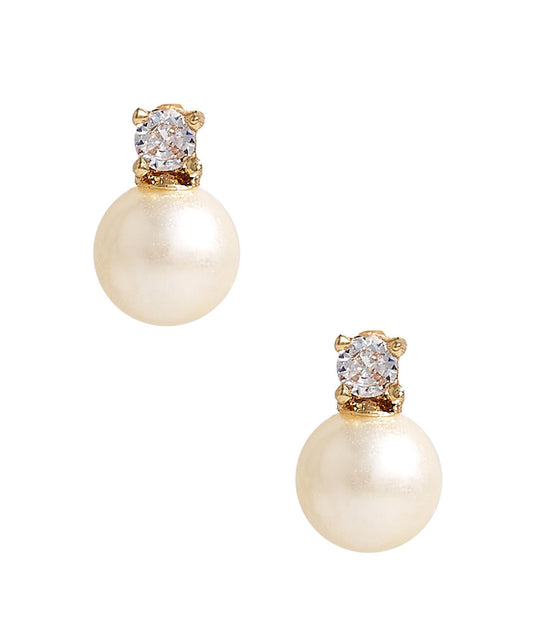 Carolyn- Small Rhinestone and Pearl Stud - Belle of the Ball - Stacy Bradley Design