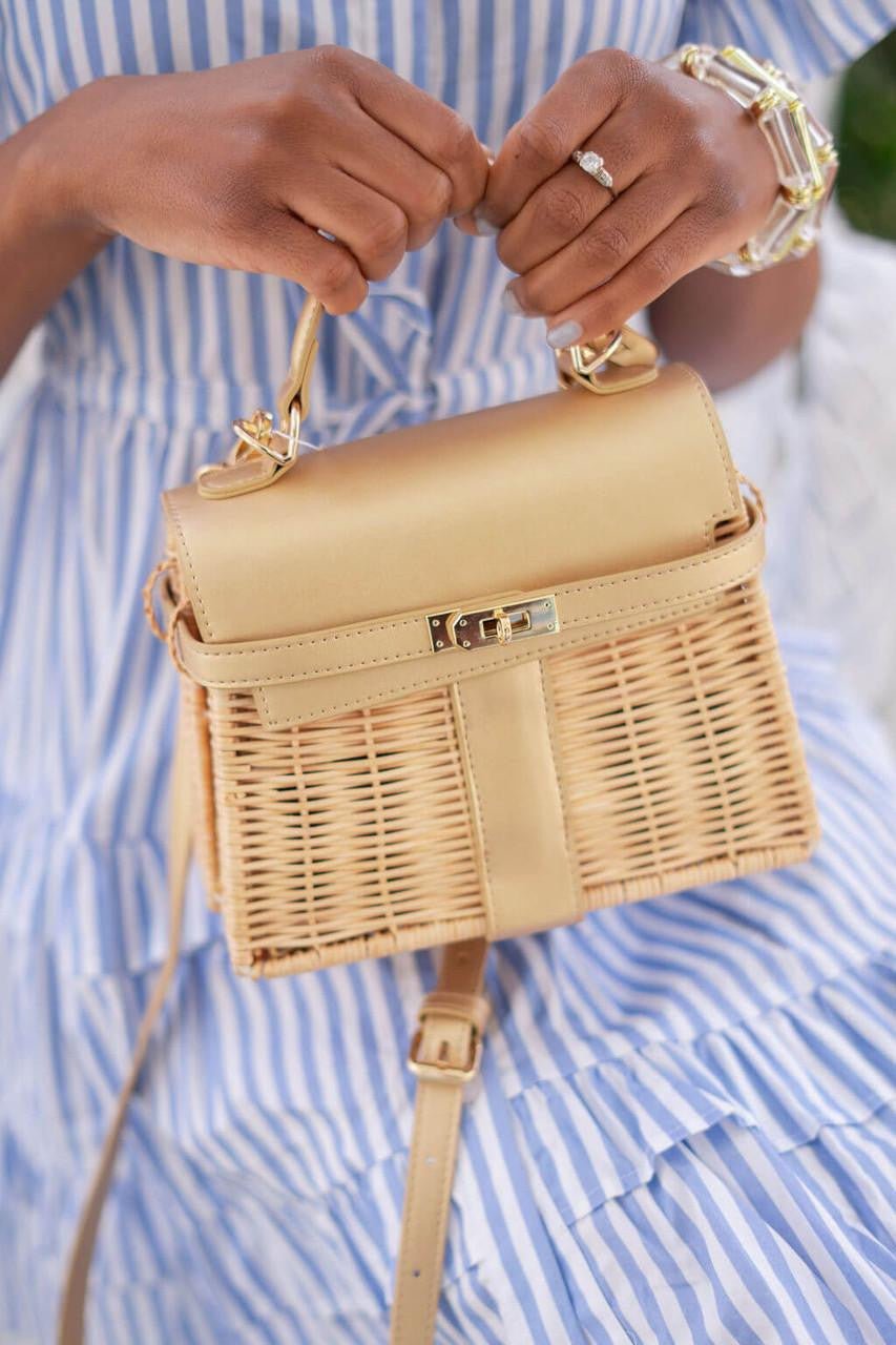 Celine Wicker Handbag